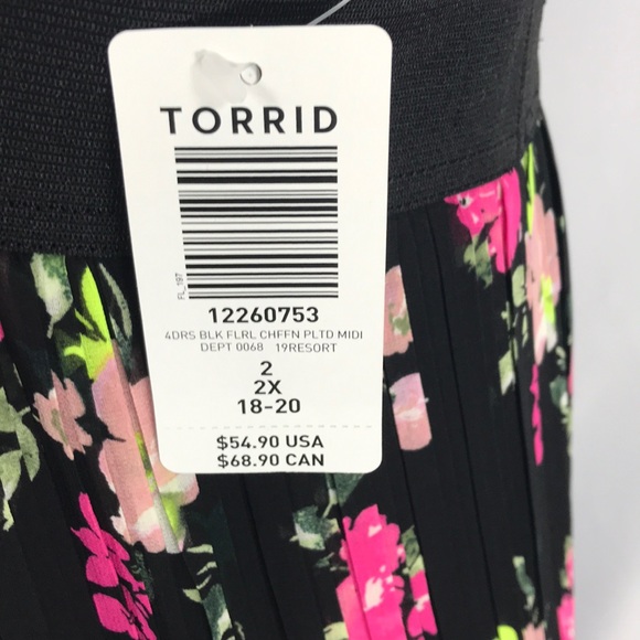 Torrid dark floral midi skirt - Picture 2 of 3